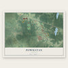Powhatan, Virginia map print, the full design