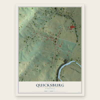 Quicksburg, Virginia map print, the full design