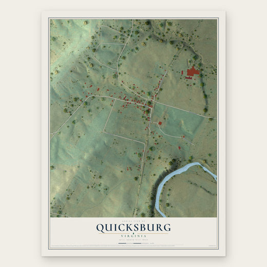 Quicksburg, Virginia map print, the full design