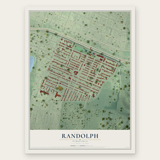 Randolph, Virginia map print, the full design
