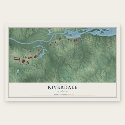 Riverdale, Virginia map print, the full design