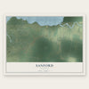 Sanford, Virginia map print, the full design