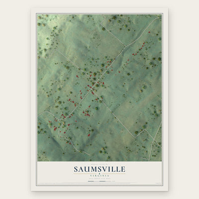 Saumsville, Virginia map print, the full design