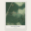 Savage Town, Virginia map print, the full design