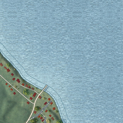 Close-up of the map of Scotland, Virginia print showing street and building detail