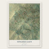 Singers Glen, Virginia map print, the full design