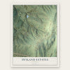 Skyland Estates, Virginia map print, the full design