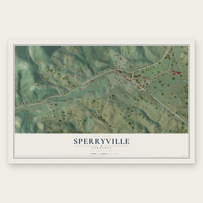Sperryville, Virginia map print, the full design