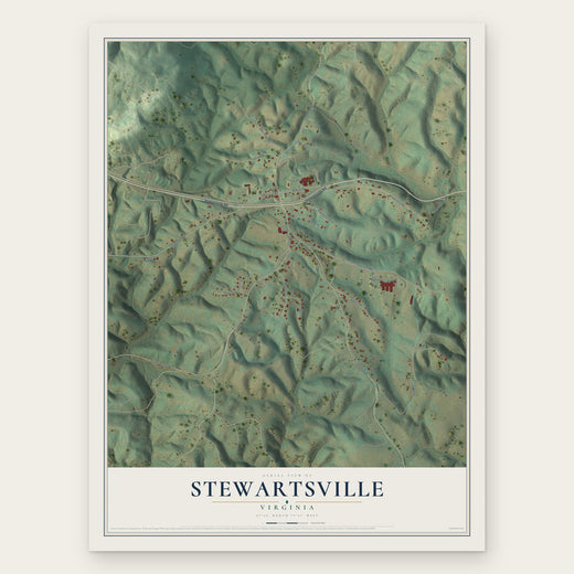 Stewartsville, Virginia map print, the full design