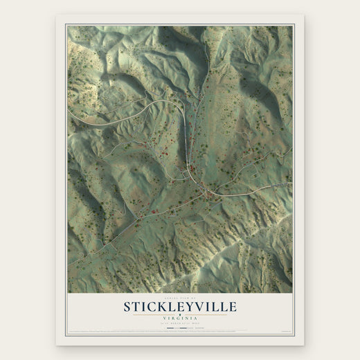 Stickleyville, Virginia map print, the full design