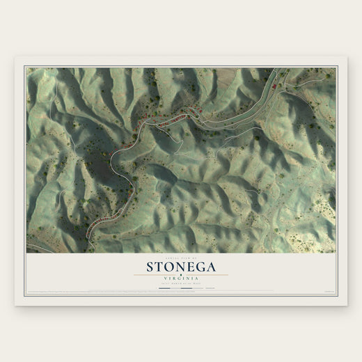Stonega, Virginia map print, the full design