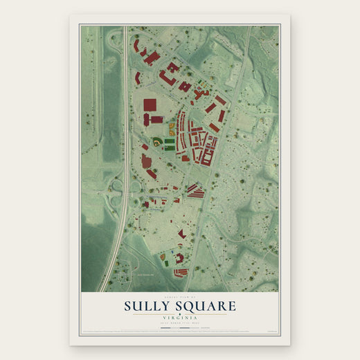 Sully Square, Virginia map print, the full design