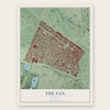 The Fan, Virginia map print, the full design