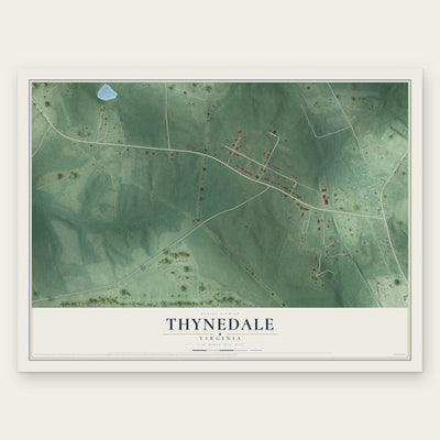 Thynedale, Virginia map print, the full design