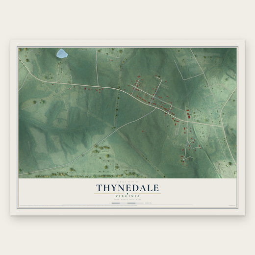 Thynedale, Virginia map print, the full design