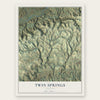 Twin Springs, Virginia map print, the full design