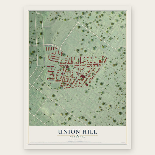 Union Hill, Virginia map print, the full design