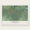 Upperville, Virginia map print, the full design