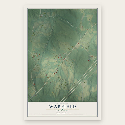 Warfield, Virginia map print, the full design