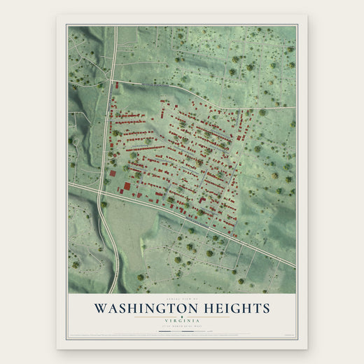 Washington Heights, Virginia map print, the full design