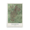 Map of Winchester, Virginia, 12 x 18 inch unframed archival matte print