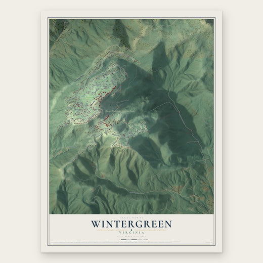Wintergreen, Virginia map print, the full design