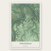 Yogaville, Virginia map print, the full design