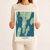 Map of Alburgh, Vermont, 12 x 18 inch unframed archival matte print