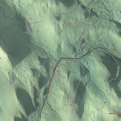 Street and neighborhood detail from the Andover, Vermont map