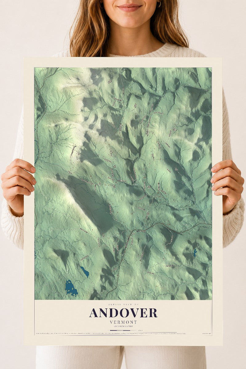 Andover, Vermont map print - 18 x 24 archival matte print