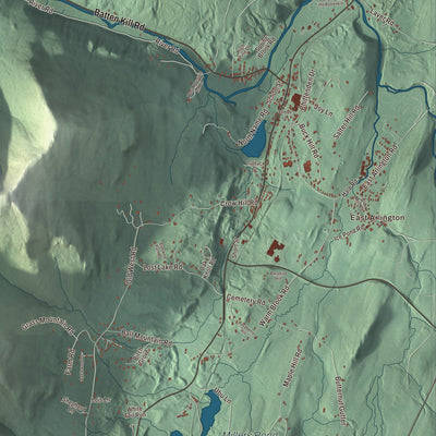 Street and neighborhood detail from the Arlington, Vermont map