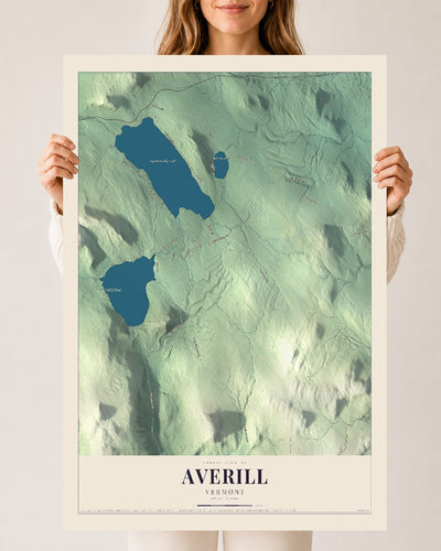 Averill, Vermont map print - 24 x 36 archival matte print
