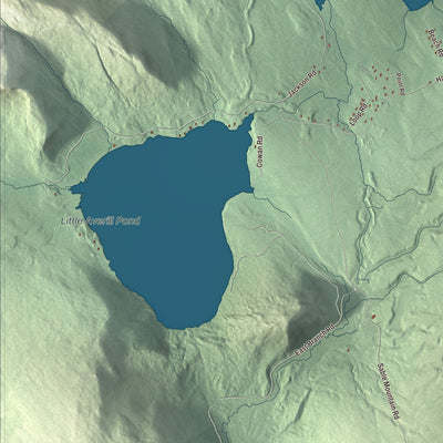 Terrain and local geography detail from the Averill, Vermont map