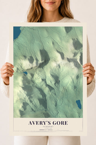 Avery's Gore, Vermont map print - 18 x 24 archival matte print