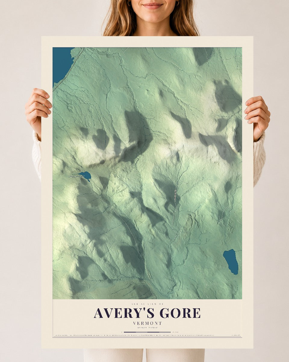 Avery's Gore, Vermont map print - 24 x 36 archival matte print