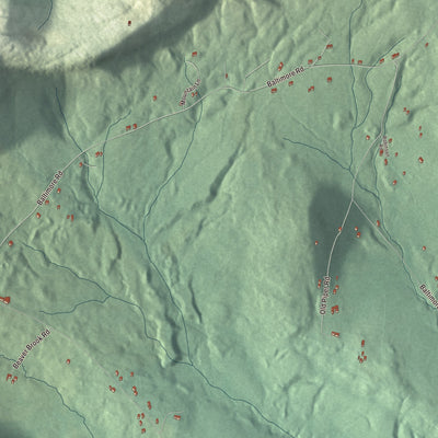 Terrain and local geography detail from the Baltimore, Vermont map