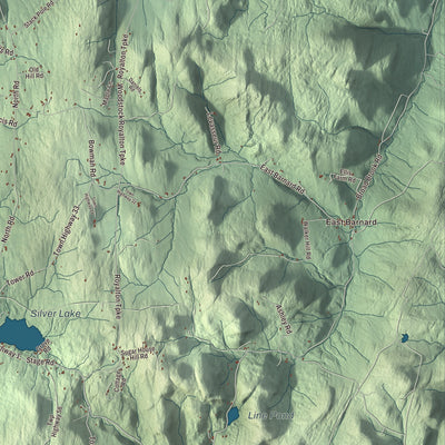 Street and neighborhood detail from the Barnard, Vermont map