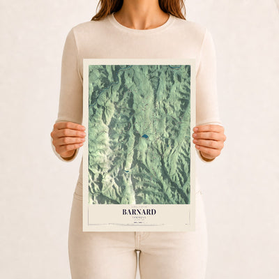 Barnard, Vermont map print - 12 x 18 archival matte print