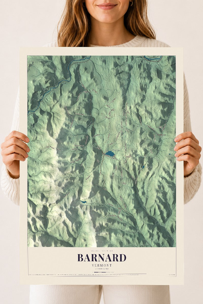 Barnard, Vermont map print - 18 x 24 archival matte print