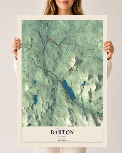 Barton, Vermont map print - 24 x 36 archival matte print