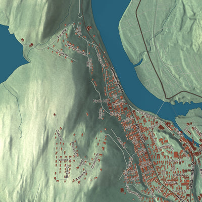 Street and neighborhood detail from the Bellows Falls, Vermont map