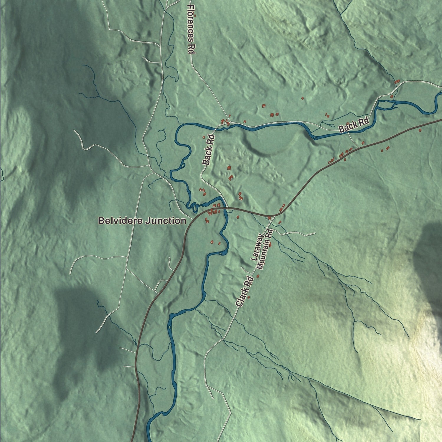 Street and neighborhood detail from the Belvidere, Vermont map