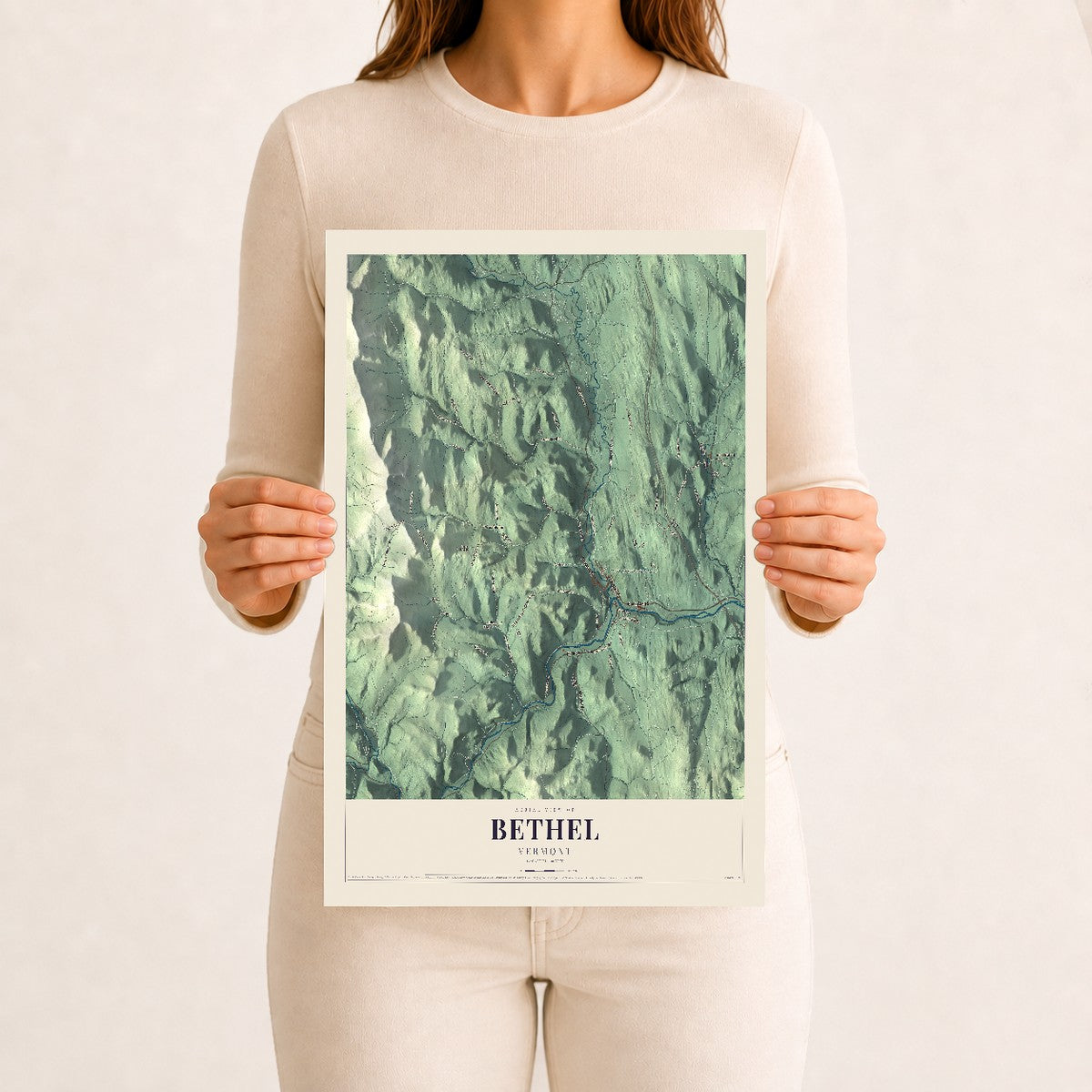 Bethel, Vermont map print - 12 x 18 archival matte print