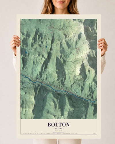 Bolton, Vermont map print - 24 x 36 archival matte print
