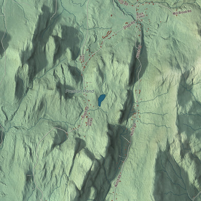 Terrain and local geography detail from the Bolton, Vermont map