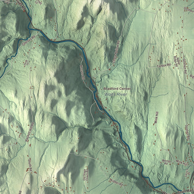 Street and neighborhood detail from the Bradford, Vermont map