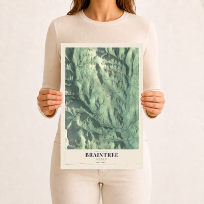 Braintree, Vermont map print - 12 x 18 archival matte print