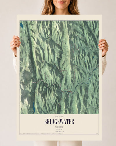 Bridgewater, Vermont map print - 24 x 36 archival matte print