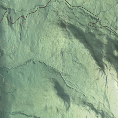 Terrain and local geography detail from the Buels Gore, Vermont map