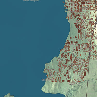 Street and neighborhood detail from the Burlington, Vermont map